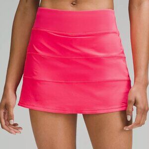 Lululemon Pace Rival MR Skirt Long Size 6 Pink/Lip Gloss NWT